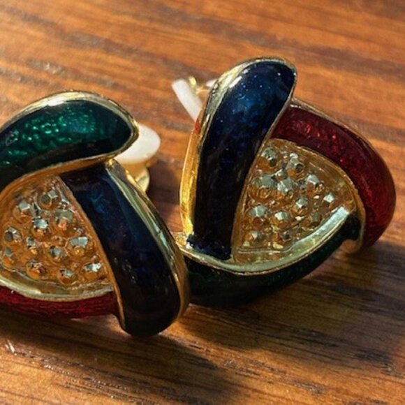 5 Pair of beautiful, colorful, clip earrings - Picture 6 of 10
